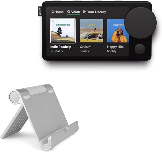BoxWave Stand and Mount Compatible with Spotify Car Thing - VersaView Aluminum Stand, Portable, Multi Angle Viewing Sturdy