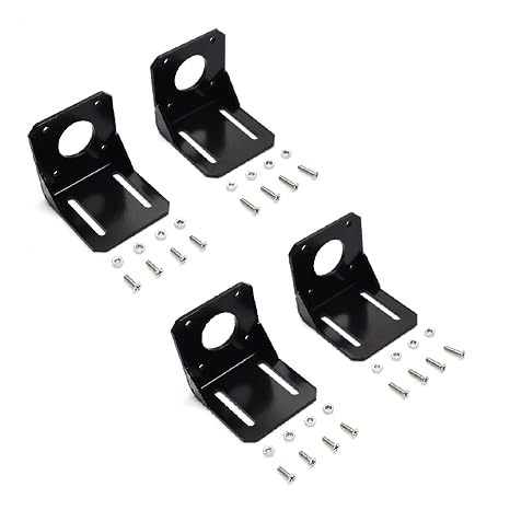 42mm Nema 17 Stepper Motor Mounting Bracket Holder with Screws, Nema 17 Stepper Motor L-Shape Fixed Seat, Stepper Motor Holder