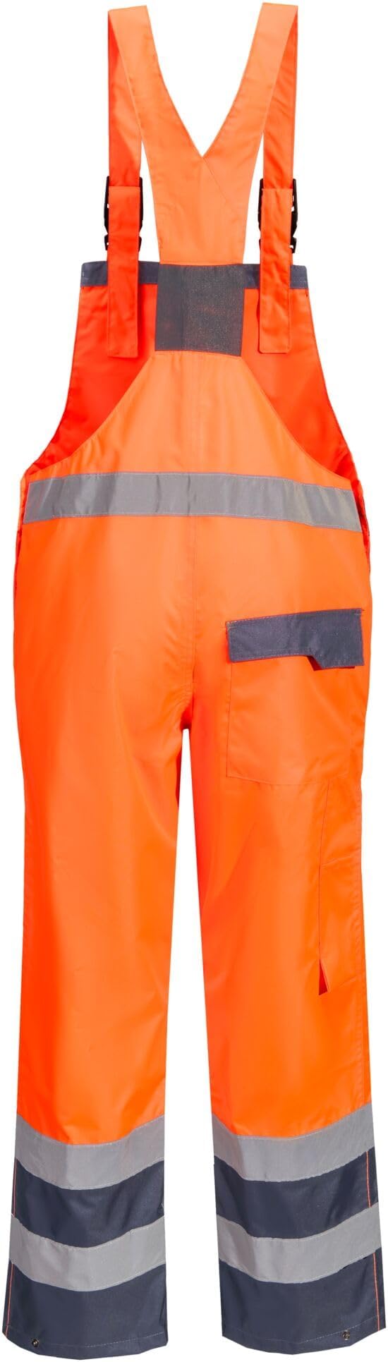 Portwest S488 Men's Hi Vis Bib and Brace Comfortable Fit Double Rule Pocket