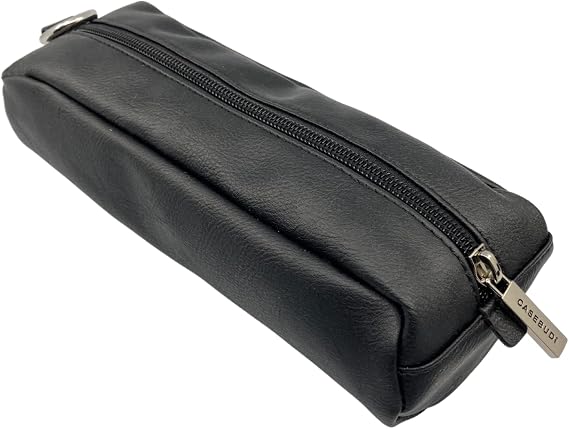 Electronics Organizer Case - Durable Vegan Leather - Reliable Travel Storage - Easy to Pack (Black)