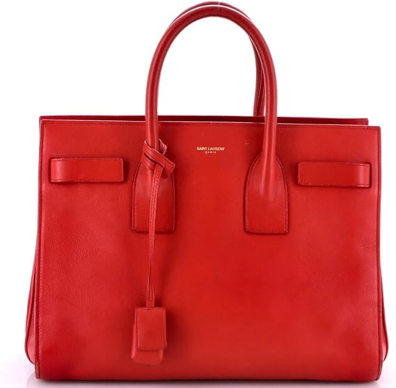 Saint Laurent, Pre-Loved Sac de Jour Bag Leather Small, Red