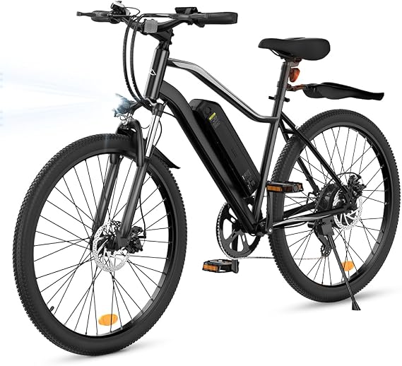 Electric Bike, 1000W/750W Peak Powerful Motor, 70/55 Miles Range & 20MPH Speed, 26'' Tires, APP Control EBikes, Shock Absorber, Commuting Electric Bike for Adults