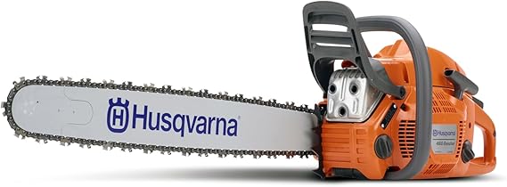 Husqvarna 460 Rancher Gas Powered Chainsaw, 60.3-cc 3.6-HP, 2-Cycle X-Torq Engine, 24 Inch Chainsaw with Automatic Adjustable Oil Pump, For Wood Cutting, Tree Trimming and Land Clearing, Gifts For Men