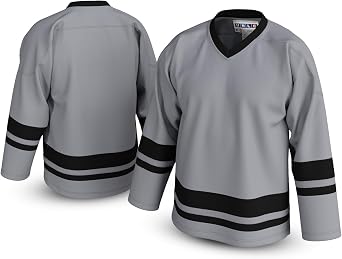 Classic Blank Hockey Jersey with Stripes Authentic Stitched, Breathable Mesh and Durable Polyester Sizes S-5xl