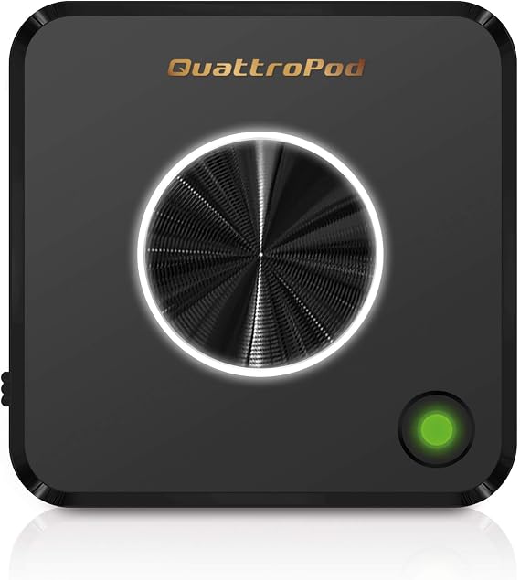 QuattroPod T01 Add-on Transmitter | 5G WiFi Wireless Presentation Facility HDMI Transmitter & Receiver for Streaming 4K from Laptop, PC, Smartphone to HDTV/Projector