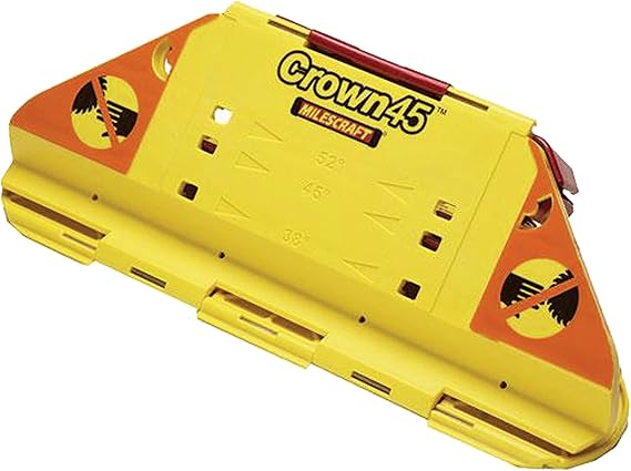 Milescraft 1405 Crown45 - Crown Molding Miter Saw Jig Tool - 3 Angle Settings for Common Molding Angles 38, 45 and 52 - For use with 2" to 5-1/2" (51mm - 140mm) Crown Molding
