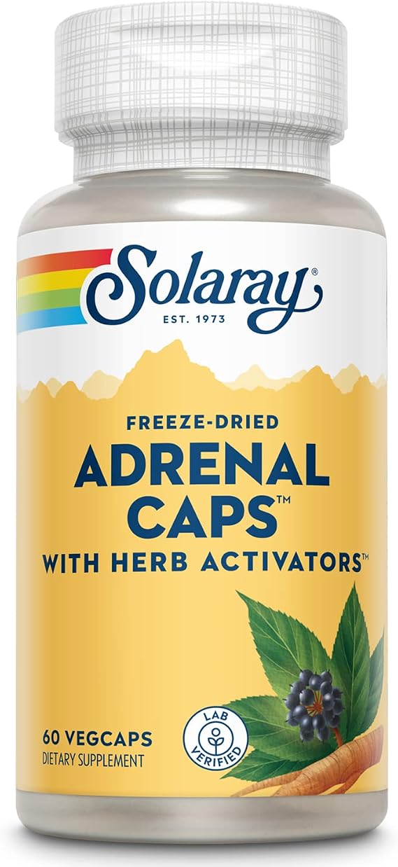 SOLARAY Adrenal Caps Freeze Dried, 60 VegCaps