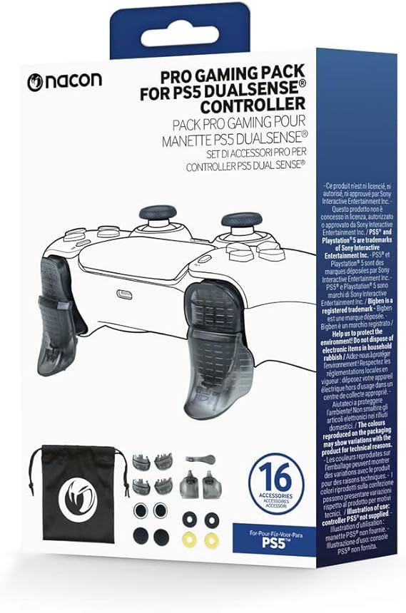 Nacon Pro Gaming Pack for PS5 Dualsense Controller, 10253537