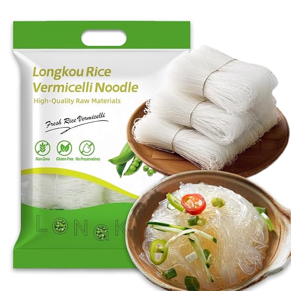 17.6oz Rice Noodles,LungKuw Glass Noodle,Vermicelli,Mung Beans Made Fine,Vermicelli Rice Noodles,Multiple Cooking Methods