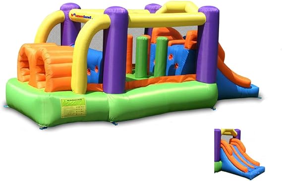 Bounceland Pro Racer Obstacle Bounce House with Dual Slides, Bounce, Climb, Slide All in One, UL 1 HP Blower Included, 19 ft x 9 ft x 7 ft H, Great