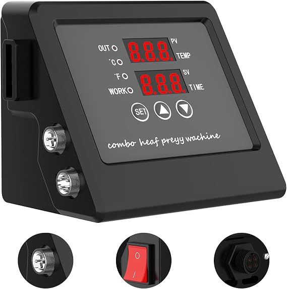 Multi-Functional Heat Press Machine Control Box Digital Box LED Controller for T-Shirts/Plate/Cap/Mug Swing Away Heat Transfer Sublimation Print Machine