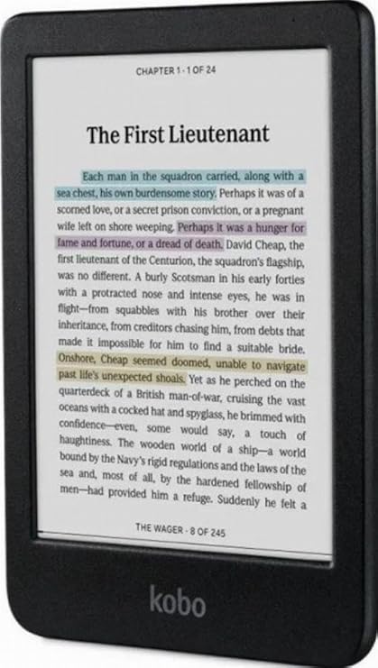 Kobo Clara Colour | eReader | 6 Glare-Free Colour E Ink Display | Dark Mode Option | Waterproof | Audiobooks | 16GB of Storage | Black