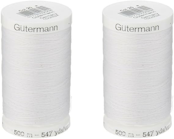 Gutermann 24333 Sew-All Thread 547 Yards-Nu White (2-Pack, White)