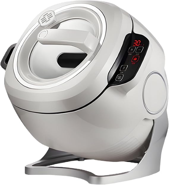 6l Automatic Cooking Machine, Automatic Cooking Robot, with 360 Rotation Inner and Smart Touch Panel, 3D All-Round Heating, One-Button Smart Start, for Restaurants, Home