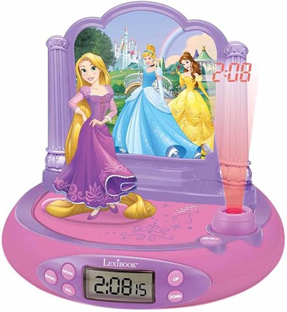 LEXiBOOK, Disney Princess Projector Radio Clock, RP515DP