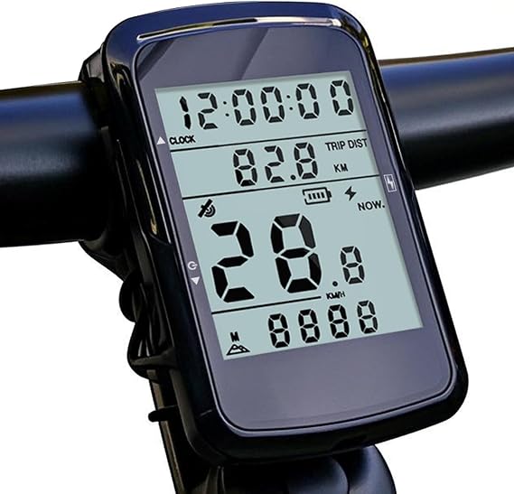 GPS Bike Computer, Wireless Cycling Computer with 2.4 Screen, Backlight, Bike Odometer Speedometer, 28H & 1200mAh, Type C Rechargeable