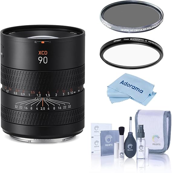 Hasselblad XCD 90mm f/2.5 V Lens, Bundle with Tiffen Digital Filter, Tiffen UV Filter, ProOptic Cleaning Kit, Cleaning Cloth