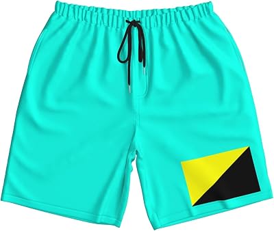 Ancap Flag Mens Swim Trunks Quick Dry Board Shorts 7 - Hawaii Beach Swimwear
