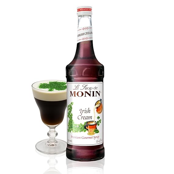 Monin - Irish Cream Syrup | Premium Syrup for lattes, Mochas & More | Clean Label with No Artificial Flavors, No Artificial Preservatives (BPA-Free Glass Bottle, 750 ml)