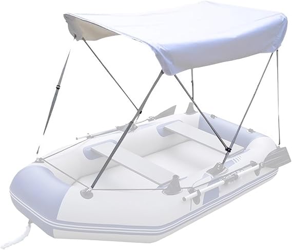 2 Bow Bimini Top, UV & Wind Protection, Ultra Inflatable Boat Sun Shade Canopy, Easy to Install