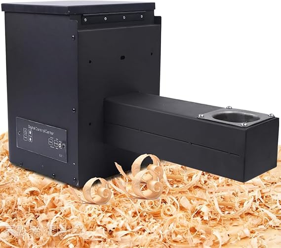 Pellet BBQ Smoker Hopper Assembly Kit, Electric Wood Pellet Smoker Grill Parts Digital Smoker, Adjustable Temperature 165-450F for Grill, Smoke, Bake, Roast