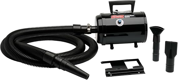 METROVAC Air Force Blaster Radiance B-3-HTV-AFBR Variable Speed Dog Hair Dryer with Heat | High Velocity Pet Grooming Blower 4.0 HP