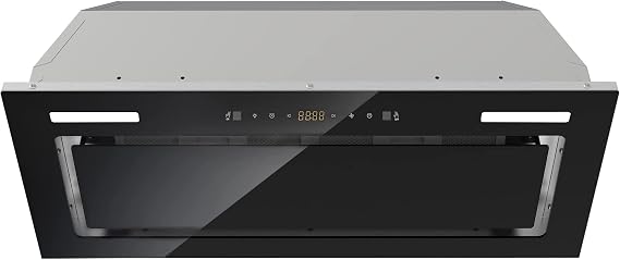 FIREGAS 30 inch Range Hood Insert, 600 CFM Built-in Range Hood Black