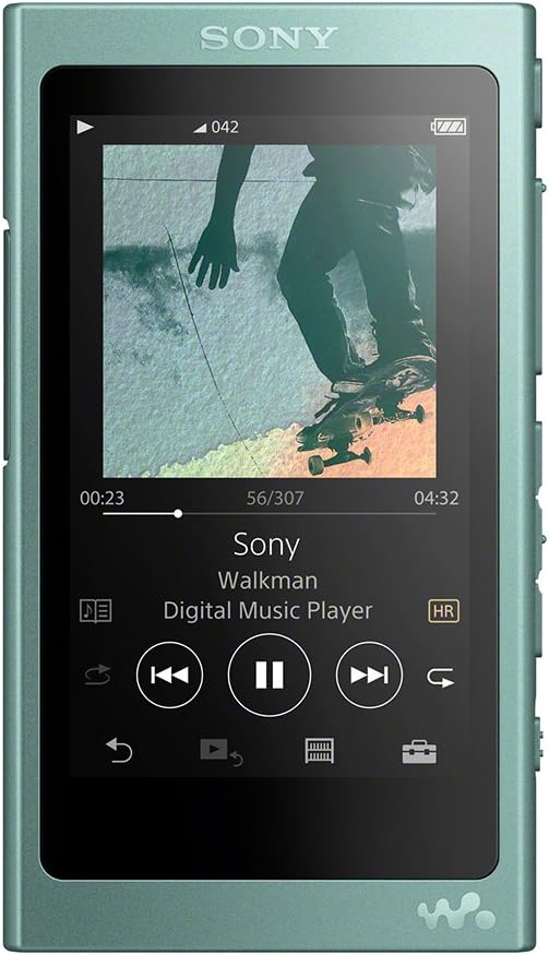 Sony Walkman A Series 64GB NW-A47: Bluetooth/microSD/Hi-Res compatible, up to 39 hours continuous playback, 2017 model, Horizon Green NW-A47 G