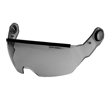 STUDSON SHK-1 Half Shield Anti-Fog, Anti-Scratch, VLT: 58% - ANSI Z87.1 Certified, Easy Helmet Attachment (Light Grey)