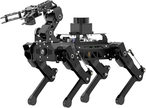 PuppyPi Robot Dog with ChatGPT Large AI Models AI Embodied Intelligence ROS Robotic Dog Vision Scene Voice Understanding SLAM Mapping Navigation Bionic Quadruped Robot, Ultimate Kit & RaspberryPi5 8GB