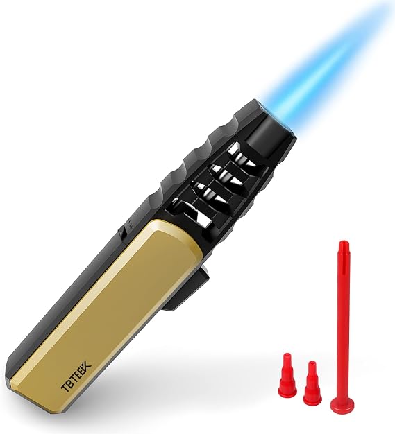 TBTeek Butane Torch Lighter, Adjustable Jet Flame Lighter, Refillable Torch