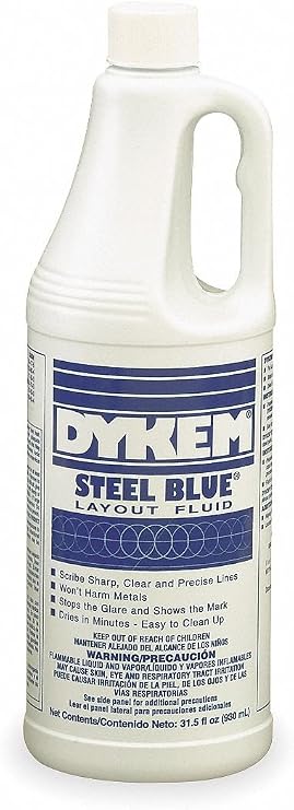 Dykem Steel Blue Layout Fluid - 31.5 fl oz Bottle - 80600 [Price is per Bottle]