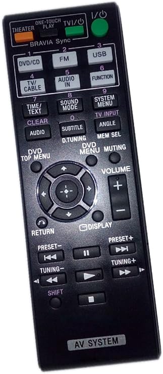 Replaced Remote Control Compatible for Sony DAV-DZ170 RM-ADU078 1-487-641-11 HCDDZ510 DAV-DZ175 HBDDZ171 AV Audio/Video Receiver Home Theater System