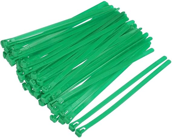XYWHPGV 60pcs Reusable Cable Ties 10 Inch x 0.3 Inch Adjustable Nylon Zip Ties Wraps Green(f8082 d2d60 41ec4 57655 dbde4 80e81