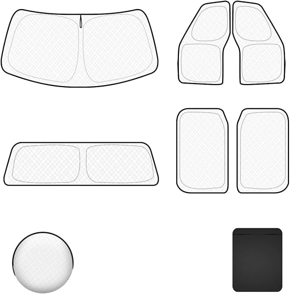 6pcs Windshield Sun Shades for Ford F150 2015-2020,Accessories, Reflective Thicken Full Car Window Covers Sunshade for Windshield Side Rear, UV Block and Blackout Privacy for Camping Napping