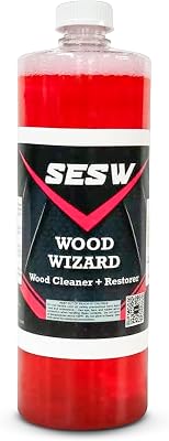Southeast Softwash Wood Wizard | Heavy Duty Wood Floor Cleaner & Stain Remover | No-Bleach Wooden Floor Cleaner for Decks, Fences, Docks | Odorless Concentrated Solution 1 Quart Bottle, 1 Pack