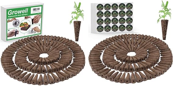Growell 120 Pack Grow Sponges & 240 Pcs Hydroponic Pods Kit