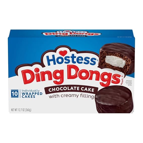 Variety Pack of Snack Cake and Cupcake (Hostess Ding Dongs Snack Cakes, Chocolate Flavor, 12.7 oz Box)