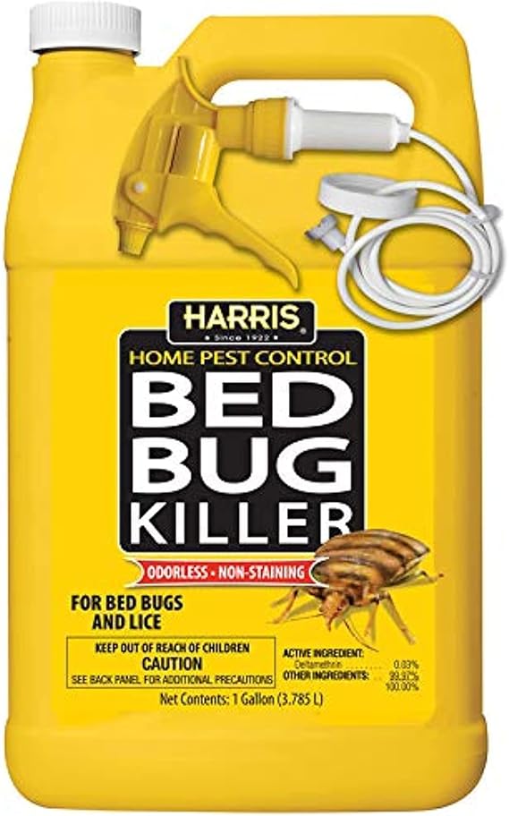 HARRIS Bed Bug Killer, Liquid Spray with Odorless and Non-Staining Formula (Gallon)
