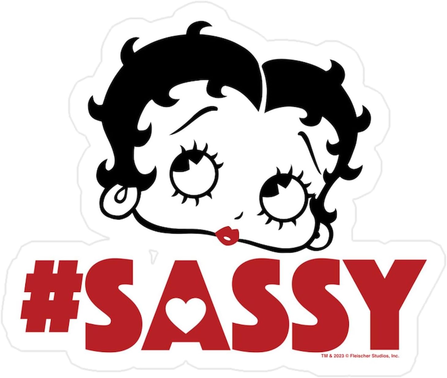 CafePress Betty Boop #Sassy Small Die Cut Sticker, 3x4 Glossy Finish