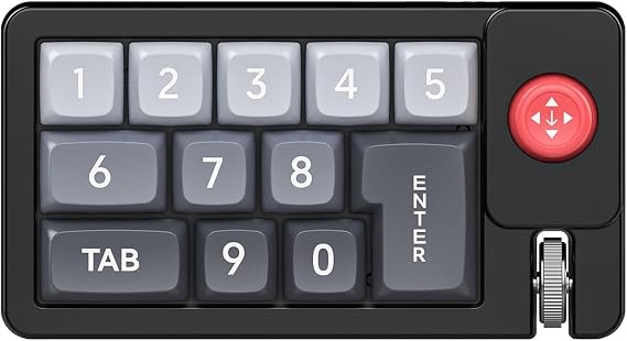 Programmable Keyboard | Hot Swap Wired One-Handed Numeric Keypad with Joystick for Design Tasks, RGB Backlit Mechanical Keyboard Gaming
