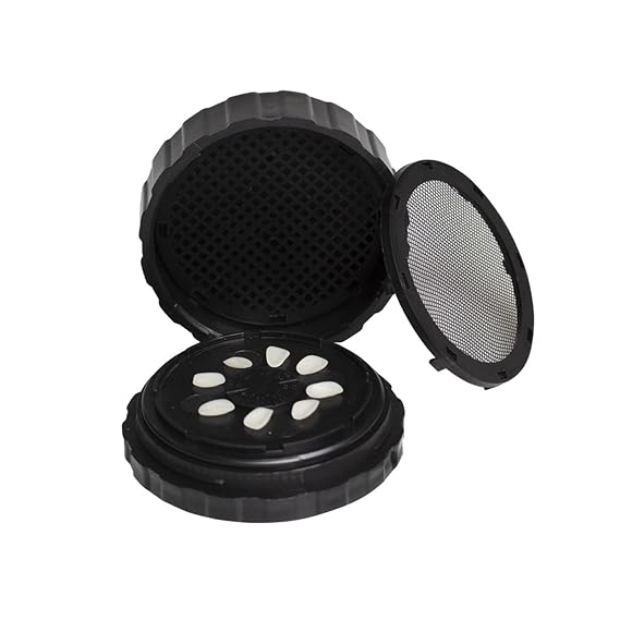 Dental Veneer Processing Case, 8-Slot Tooth-Position Tray, Plastic Mesh Lid, Replaceable Adhesive Pad, 100mm Round Organizer for Porcelain Veneers and Crowns, Lab, Clinic and Home Use