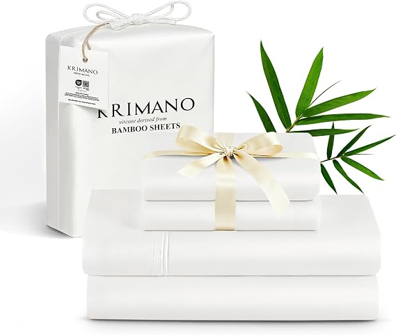 Bamboo Viscose Sheet Set Full Size, Cooling Sheets Bed Set 4pcs