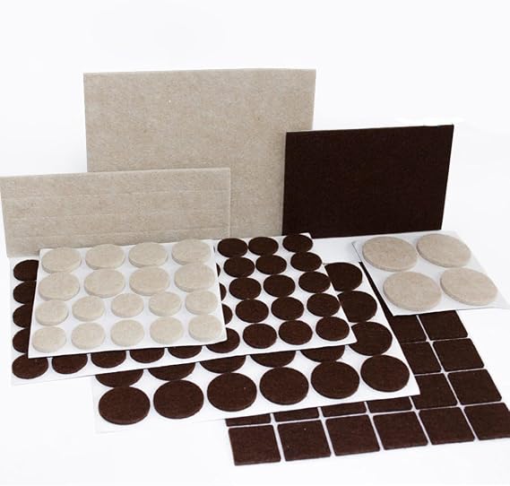 Non Slip Furniture Pads 8 pcs 2 Furniture Grippers for Hardwood Floors Round Self Adhesive Anti Skid Heavy Duty Felt Rubber Furniture Pads Stopper Floor Protectors for Furniture Legs Prevent Sliding