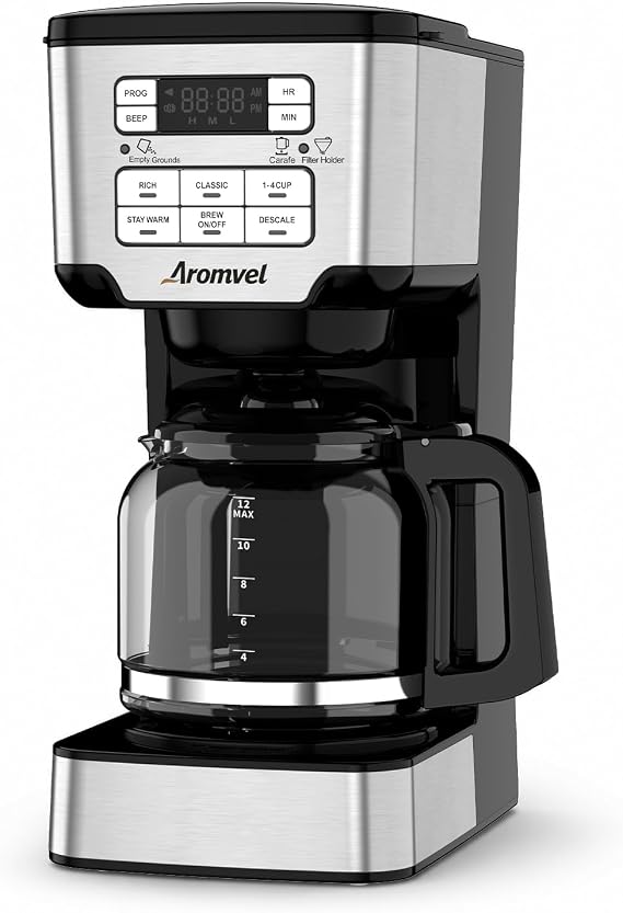 12-Cup Drip Coffee Maker Programmable, Adjustable Brew Strength