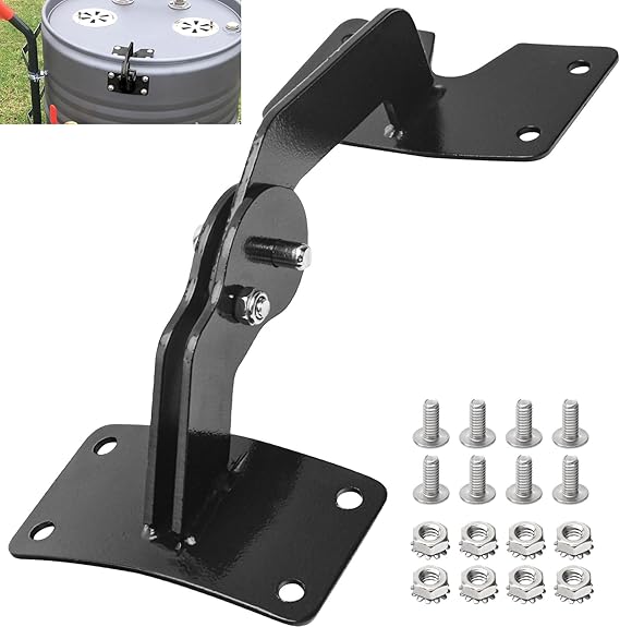 Heavy Duty Lid Hinge with Quick Release & Hardware Compatible with UDS 55 Gallon Ugly Drum Smokers (Black)