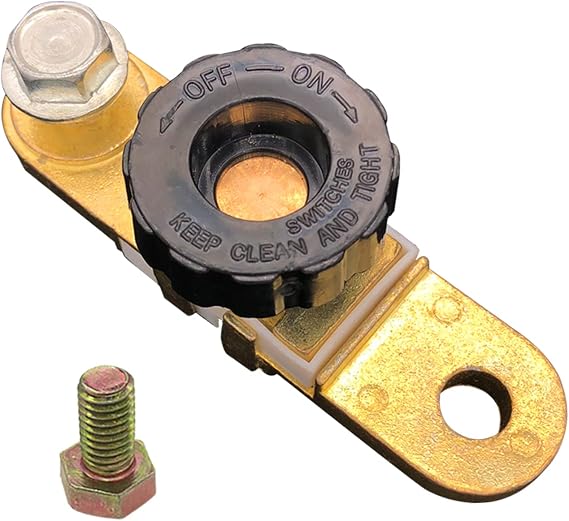 Side Post Battery Switch, Battery Disconnect Switch Isolator for Power Cut (Pack of 1)