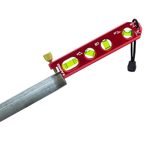 Kapro - 926M PipeMaster Level - Magnetic Billet Torpedo Level - No-Dog Attachment - Features 0, 30, 45 and 90 Vials + V-Groove