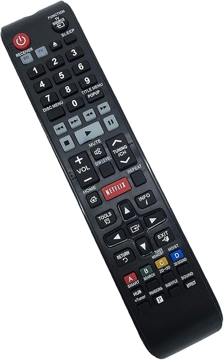 Replaced Remote Control Compatible for Samsung HT-E6500WZA HT-E6500W HTEM35/ZA HTE4500/ZA HT-EM45C HTE6730 HTE5500W/ZA HTEM35 HT-E4500 HTEM45 HT-EM54CZA HT-E4550 BD Home Theater System