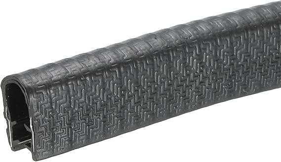 uxcell Edge Trim Black U Shape Edge Protector Rubber with Steel Clips Fits 13/64"-5/16" Edge 6.56Ft/2Meter Length Door Edge Guards